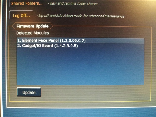 Firmware Update / Detected Modules: